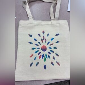Painted tote bag